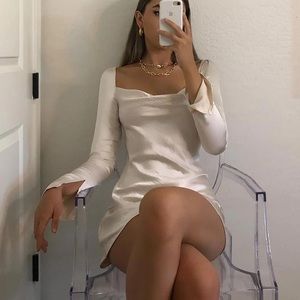 Star power mini dress- champagne